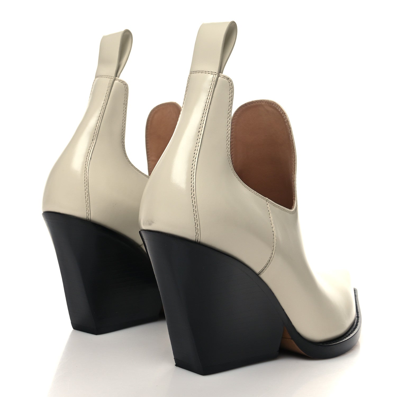 Bottega Veneta Calfskin Lean Ankle Boots 40.5 Ivory 4 of 10