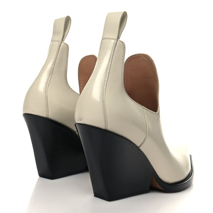 Bottega Veneta Calfskin Lean Ankle Boots 40.5 Ivory 4 of 10