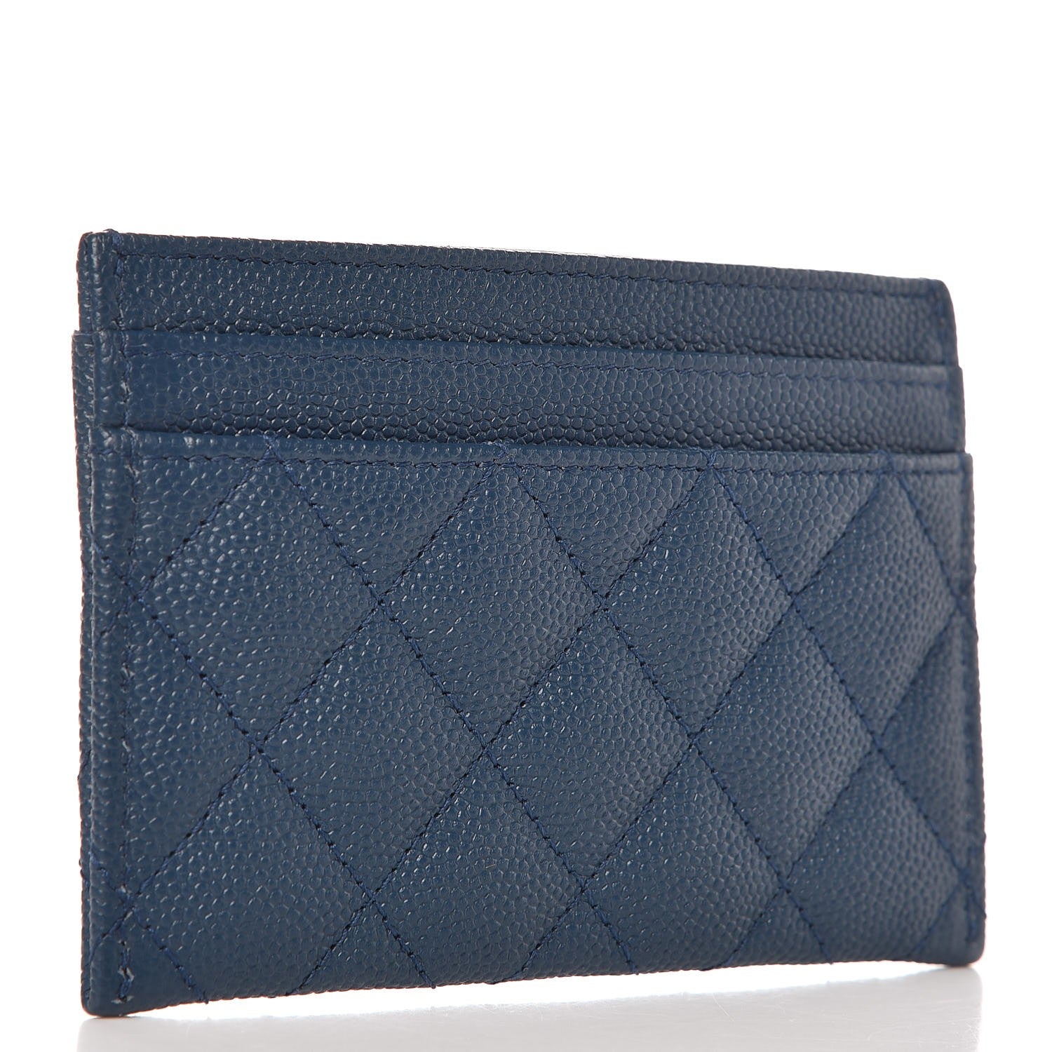 Chanel Caviar Quilted Boy Card Holder Blue 3 of 9