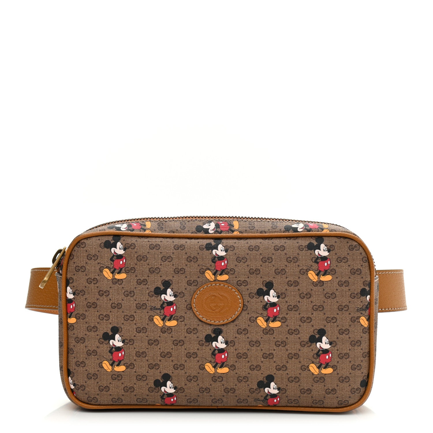 Gucci X DISNEY Mini Vintage GG Supreme Monogram Mickey Mouse Small Belt Bag 95 38 Beige Vintage Sun Oil 1 of 9