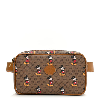 Gucci X DISNEY Mini Vintage GG Supreme Monogram Mickey Mouse Small Belt Bag 95 38 Beige Vintage Sun Oil 1 of 9
