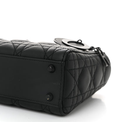 Christian Dior Ultra Matte Calfskin Cannage Mini Lady Dior Black 10 of 10