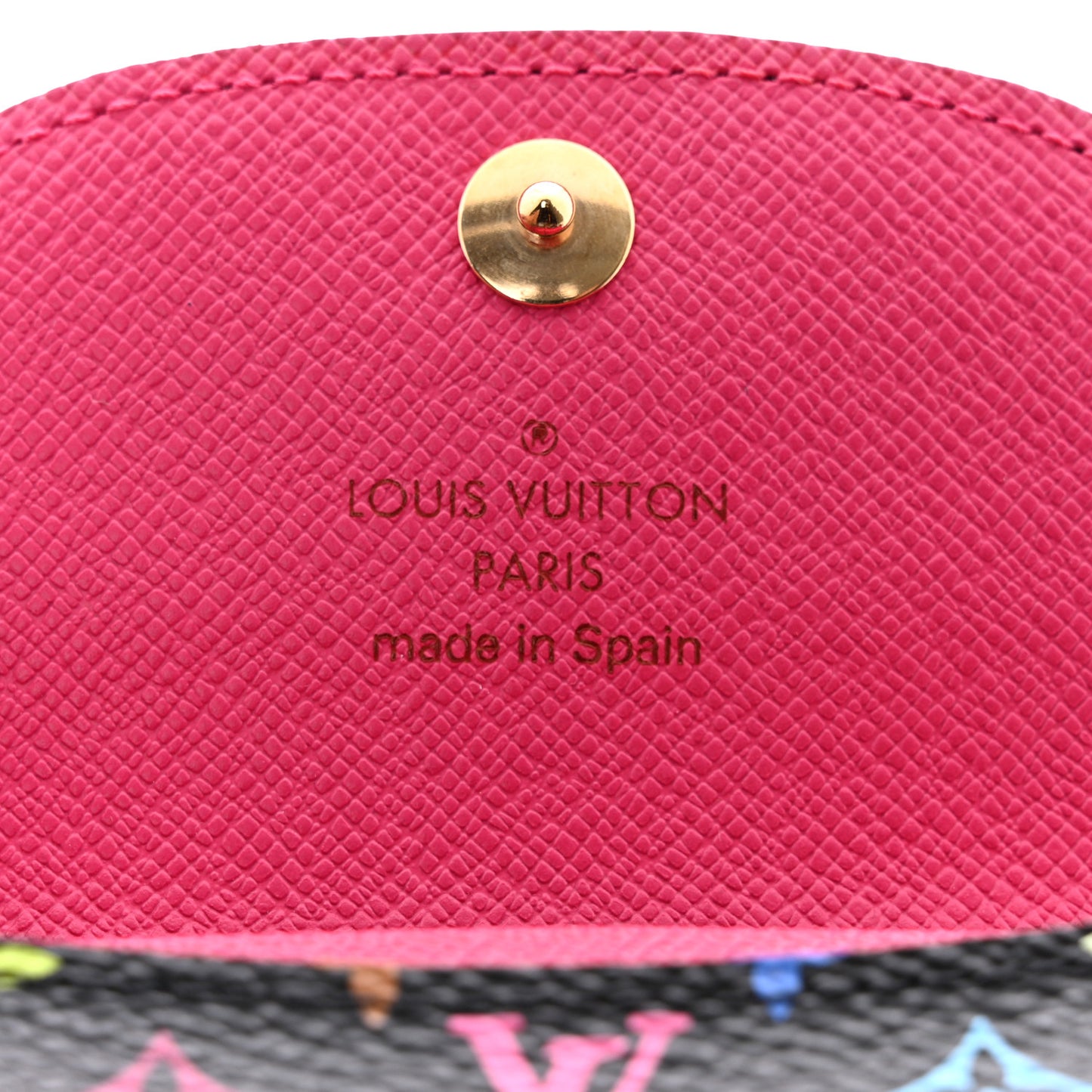 Monogram Multicolor Business Card Holder Black Grenade