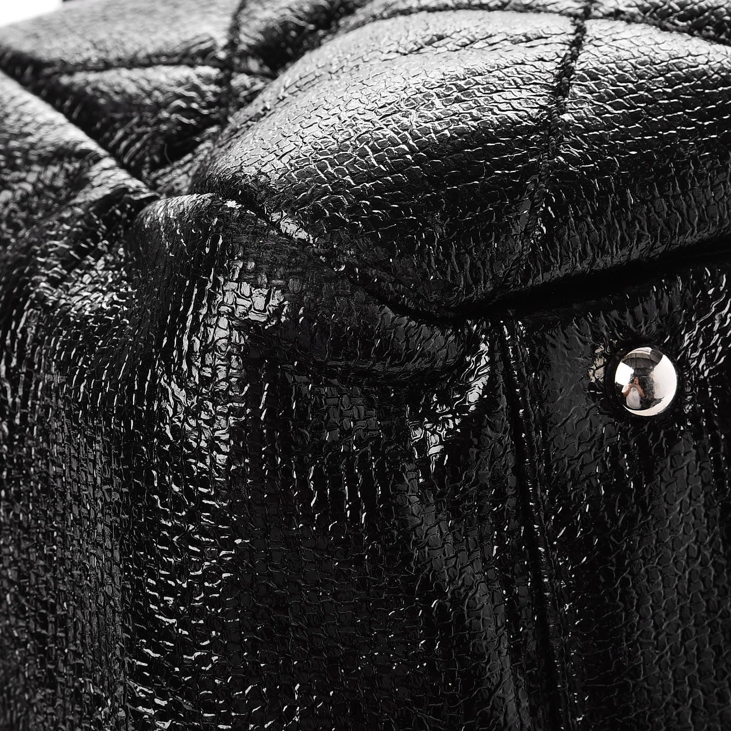 Chanel Coated Canvas Paris Biarritz Satchel Black 11 of 12