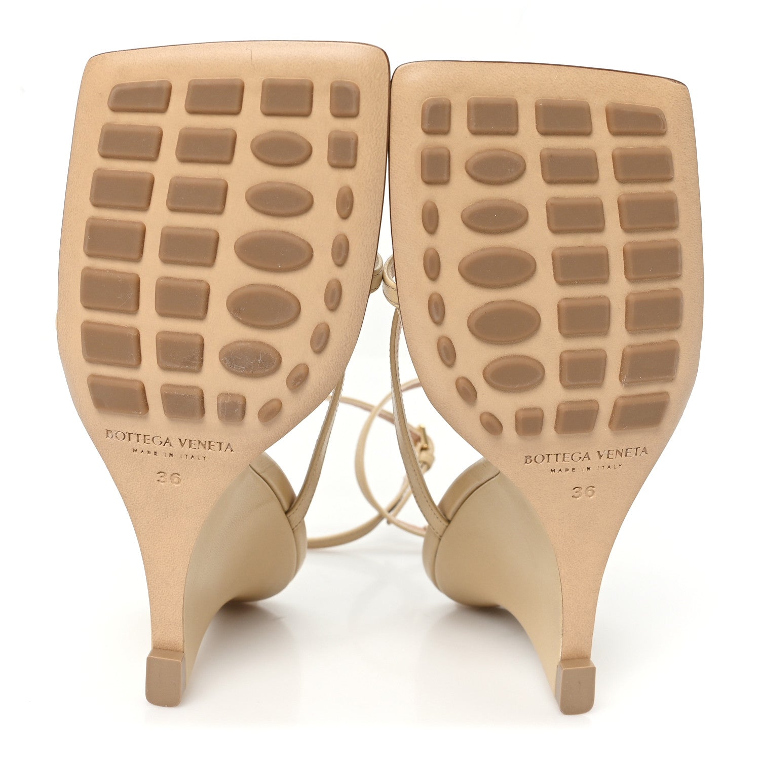 Bottega Veneta Lambskin Stretch Lounge Wedge Sandals 36 Cane Sugar 6 of 9