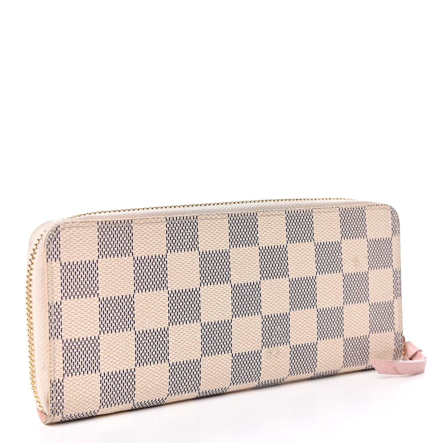 Louis Vuitton Damier Azur Clemence Wallet Rose Ballerine 3 of 14
