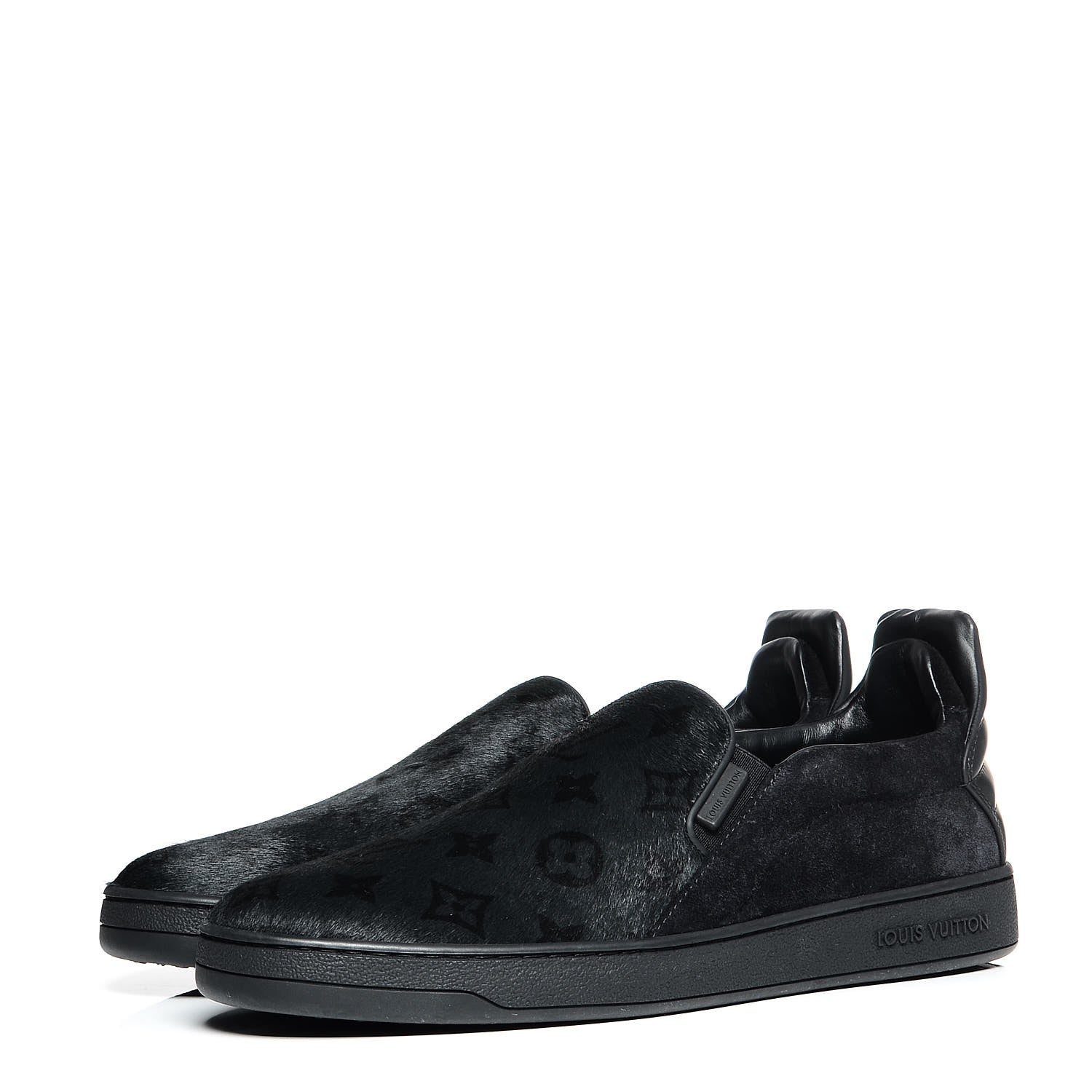 Louis Vuitton Pony Hair Frontrow Slip On Sneakers 6 Anthracite 3 of 10