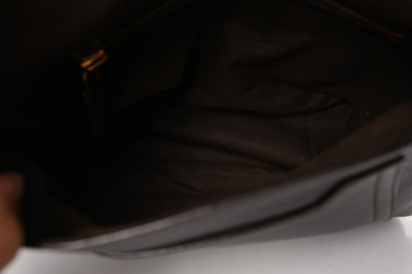 Grained Calfskin Medium Jennifer Crossbody Bag Brown