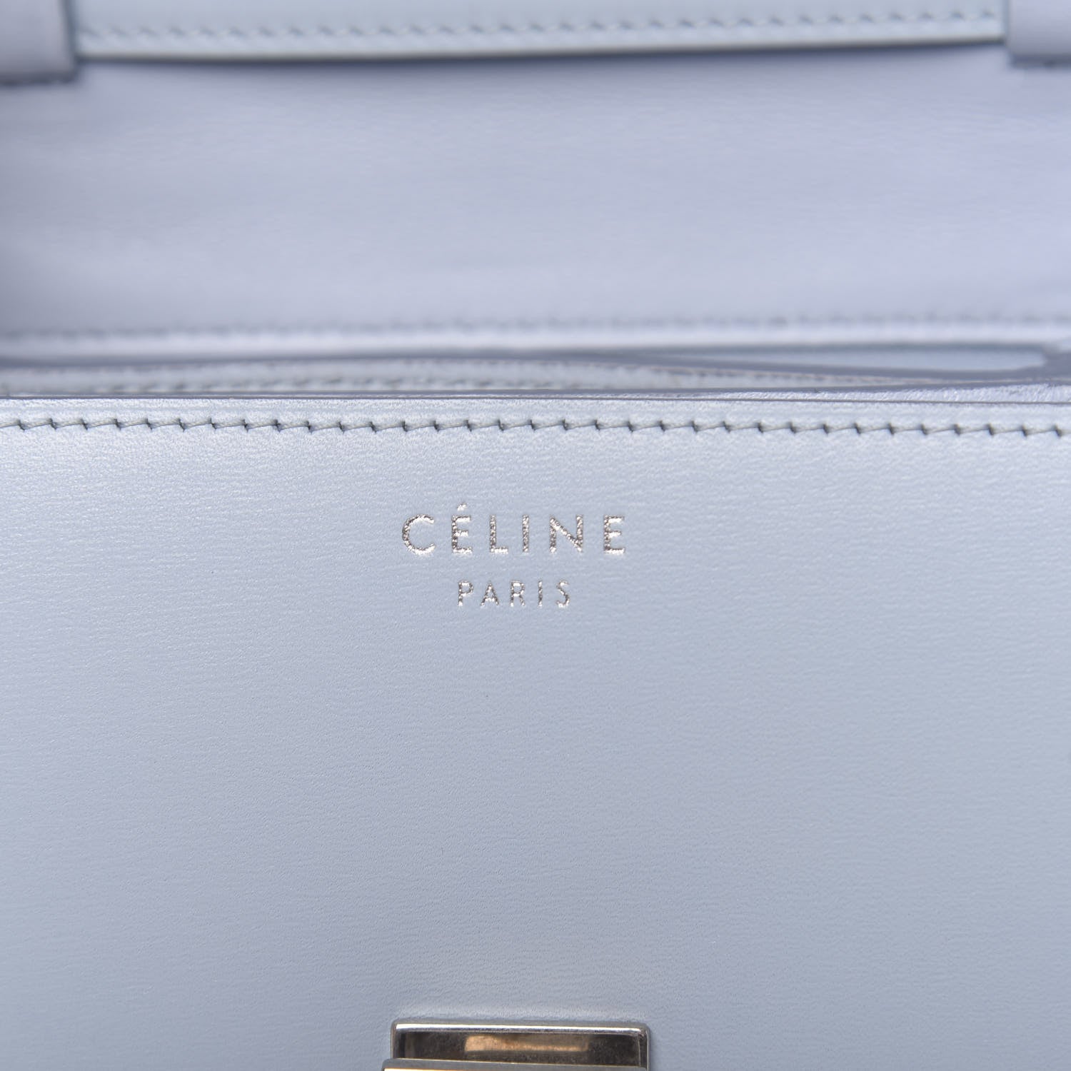 Celine Smooth Calfskin Small Classic Box Flap Bag Pale Blue 12 of 18