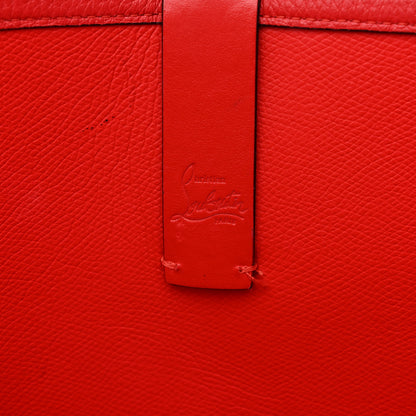 Christian Louboutin Calfskin Patent Logo Spikes East West Cabata Tote Red 8 of 20