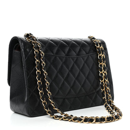 Chanel Caviar Quilted Jumbo Double Flap Black 2 of 5
