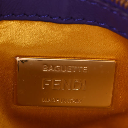 Fendi Sequin Paillettes Shiny Nappa Sex and the City Baguette Viola Purple Rain 5 of 11