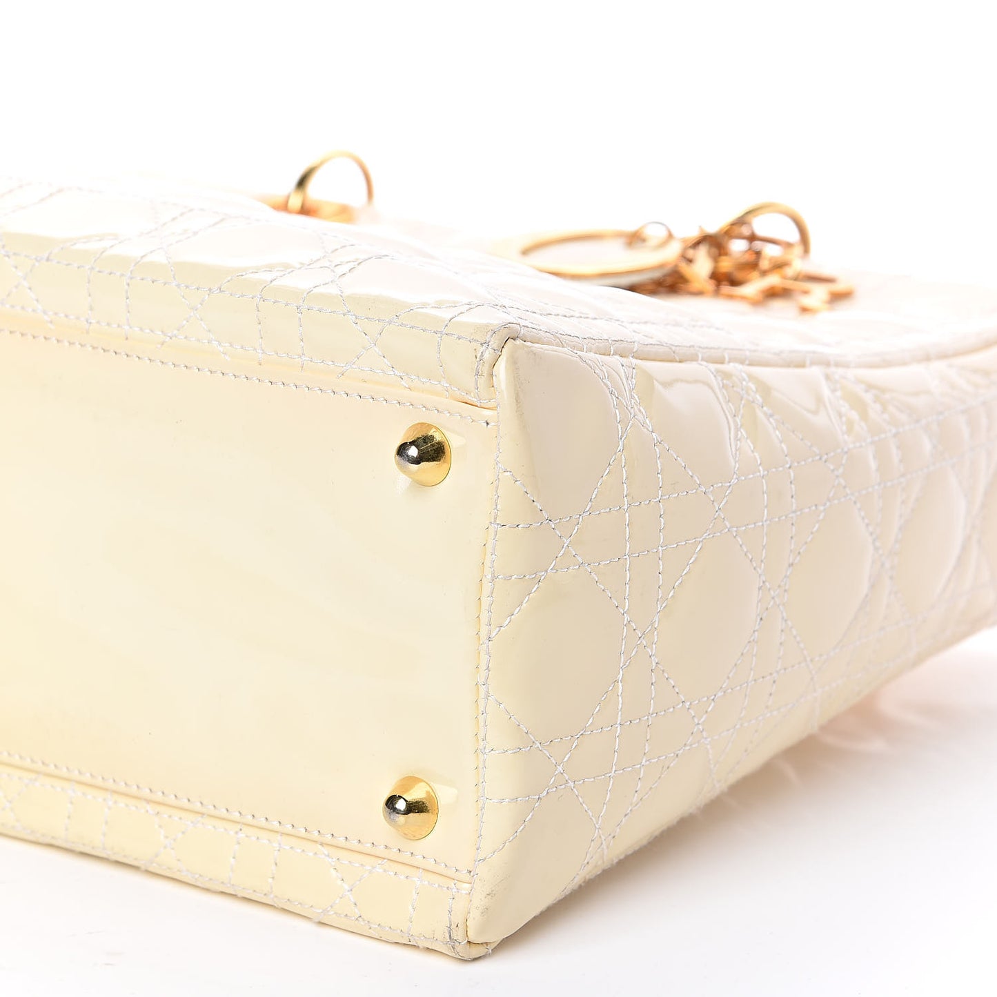 Patent Cannage Large Lady Dior White