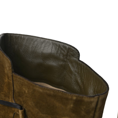Jimmy Choo Suede Mayfair 65 Boots 35.5 Olive 9 of 10