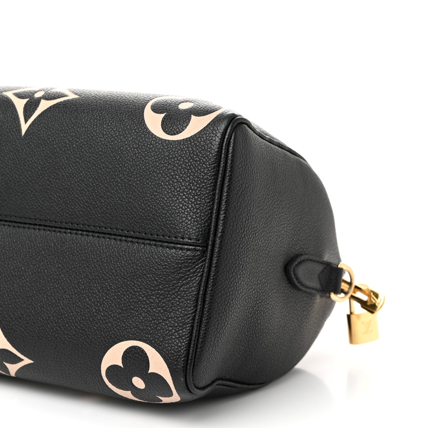 Louis Vuitton Empreinte Monogram Giant Speedy Bandouliere 25 Black Beige 9 of 10