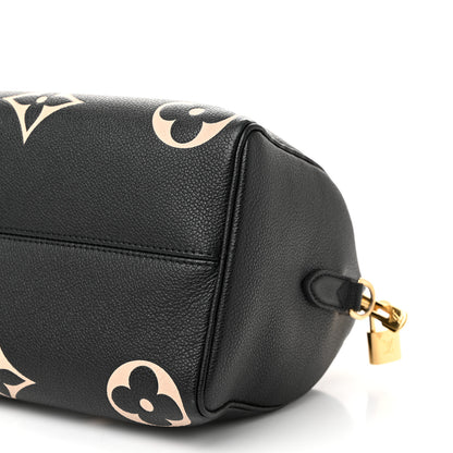 Louis Vuitton Empreinte Monogram Giant Speedy Bandouliere 25 Black Beige 9 of 10
