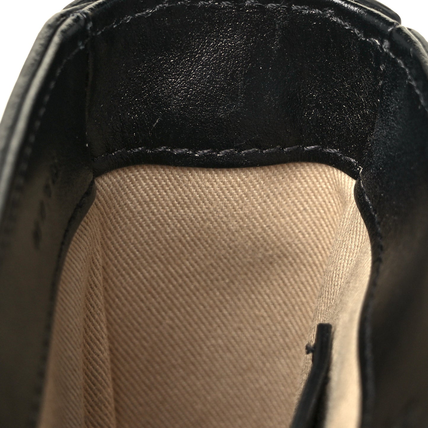 Shiny Calfskin Suede Mini C Double Carry Black