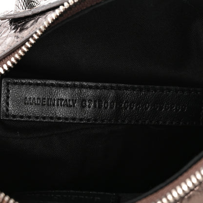 Balenciaga Metallic Agneau Arena Le Cagole Shoulder Bag XS Dark Bronze 8 of 11