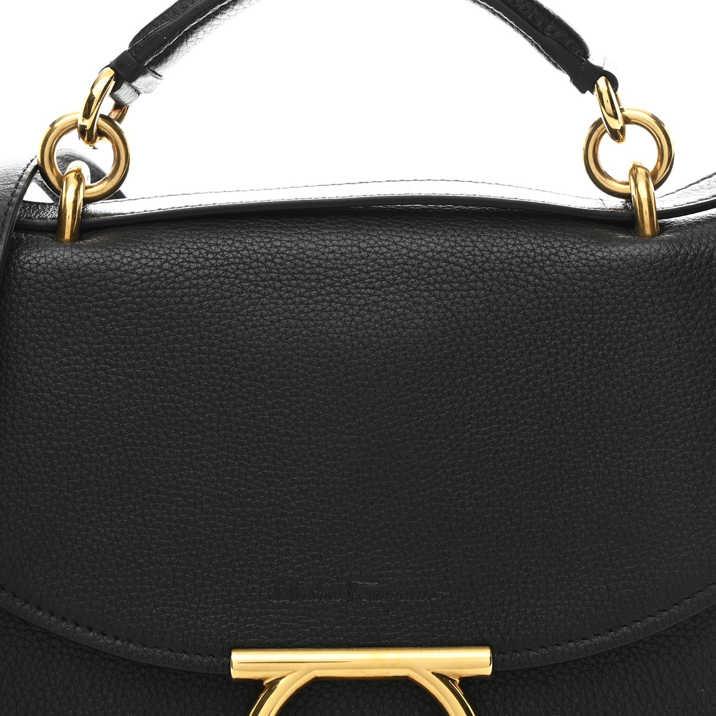 Calfskin Small Margot Top Handle Satchel Black