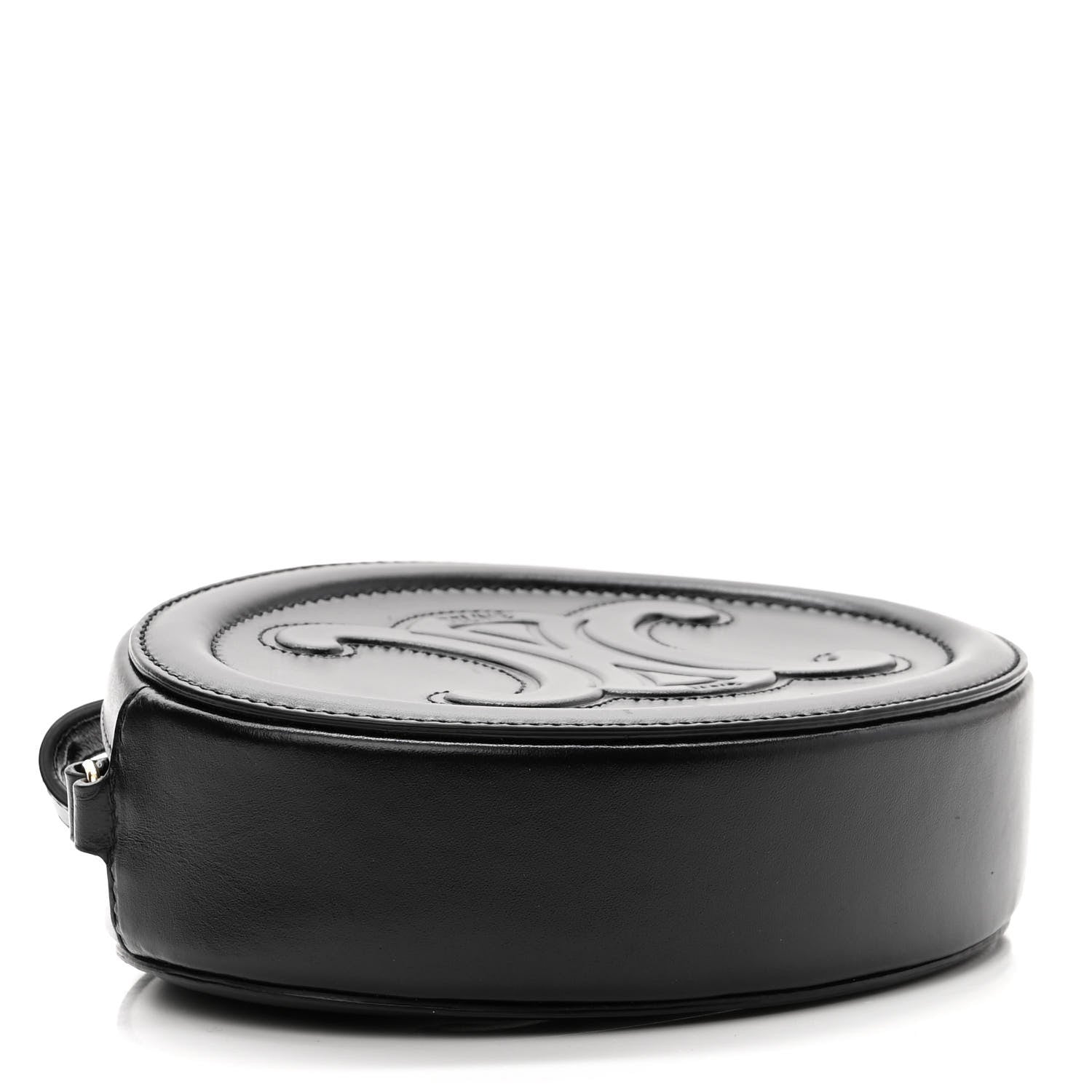 Celine Smooth Calfskin Oval Purse Crossbody Black 4 of 10