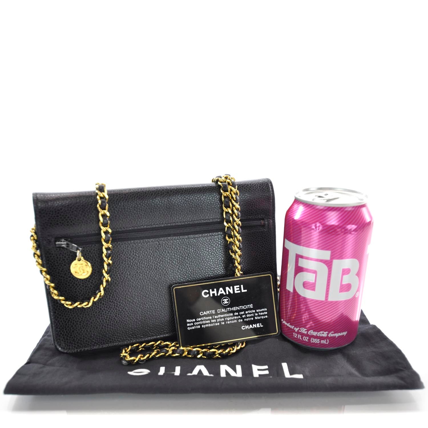 Chanel Caviar Wallet on Chain Black 2 of 8