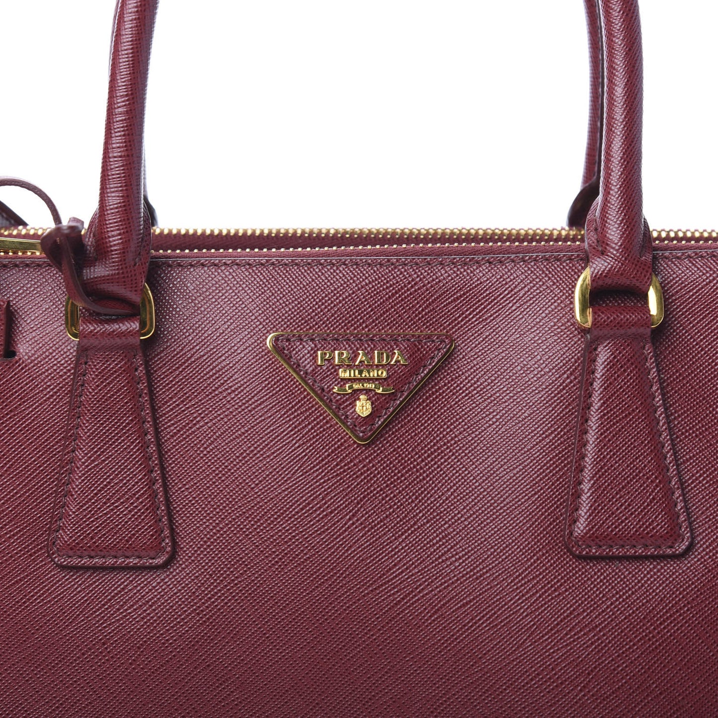 Saffiano Medium Galleria Double Zip Tote Cherry