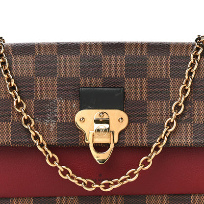 Louis Vuitton Damier Ebene Vavin Chain Wallet Red 7 of 16
