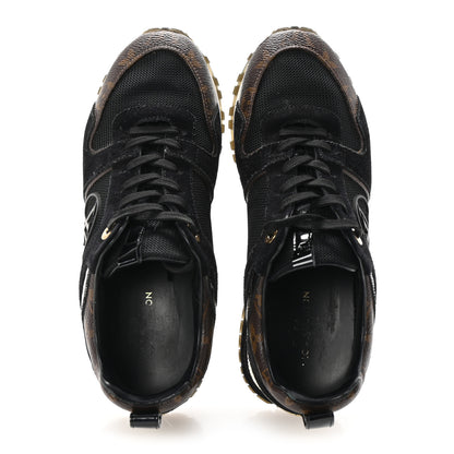 Louis Vuitton Suede Monogram Run Away Sneakers 36 Black 2 of 9