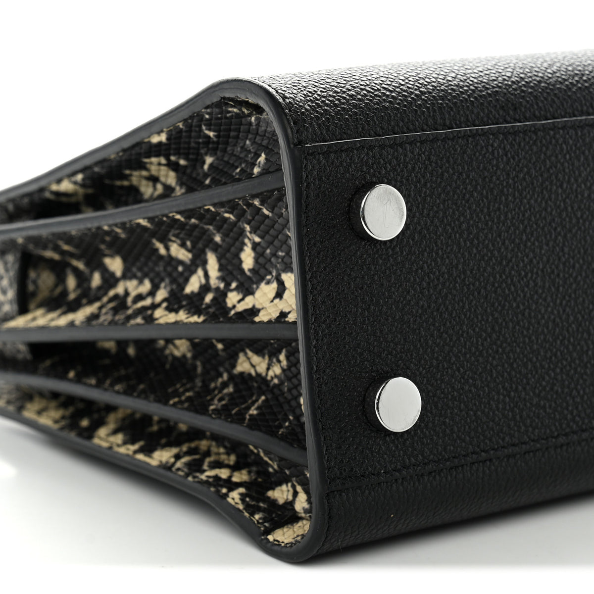 Saint Laurent Grained Calfskin Python Embossed Nano Sac De Jour Black 11 of 13
