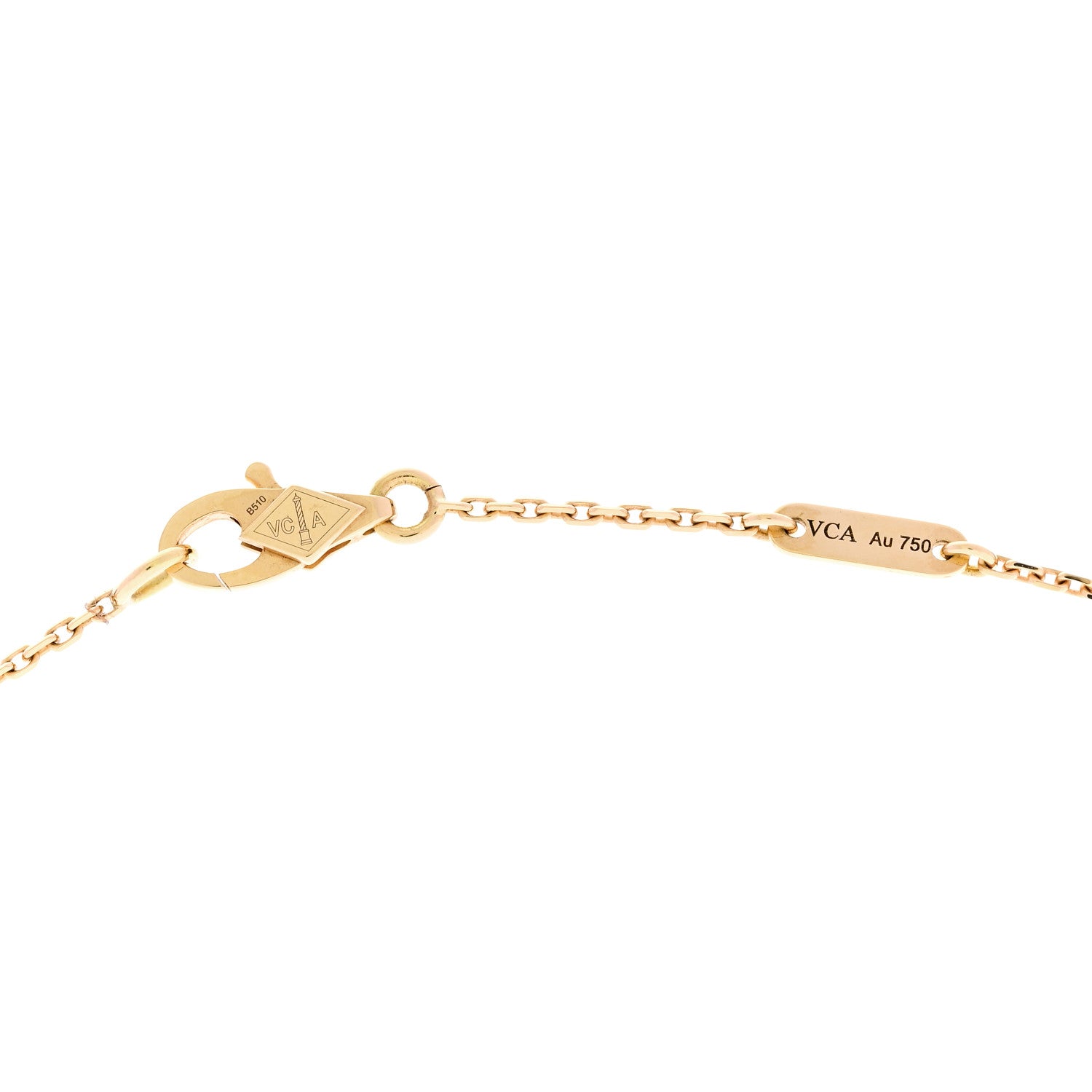 Van Cleef & Arpels 18K Yellow Gold Mother of Pearl Sweet Alhambra Pendant Necklace 4 of 5