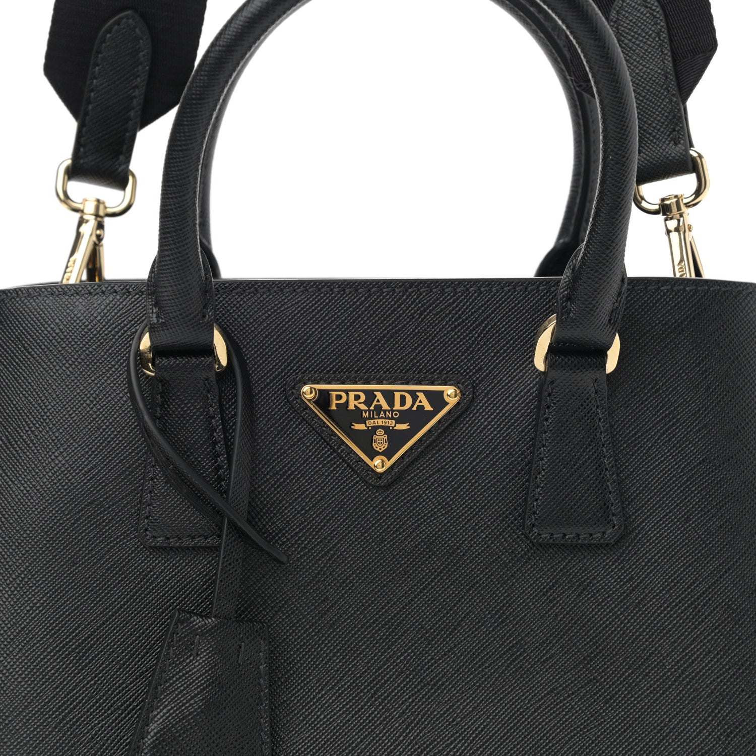 Prada Saffiano Lux Micro Galleria Shoulder Bag Black 8 of 8