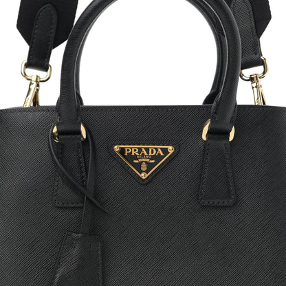 Prada Saffiano Lux Micro Galleria Shoulder Bag Black 8 of 8