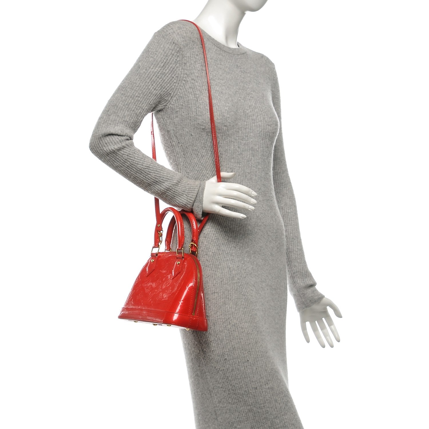 Louis Vuitton Vernis Alma BB Cherry 2 of 13