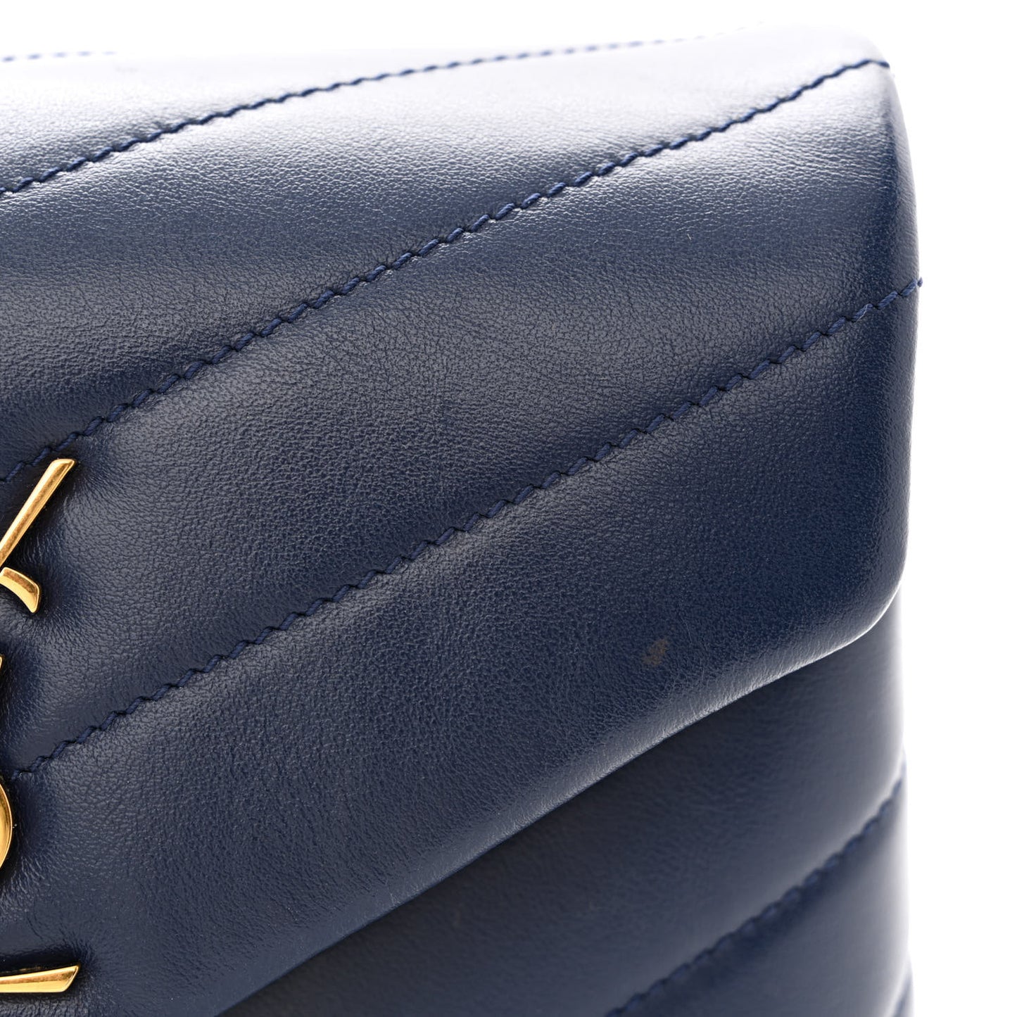 Calfskin Y Quilted Monogram Toy Loulou Crossbody Bag Denim