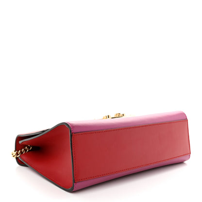 Gucci Moon Calfskin Bi-Color Medium Padlock Shoulder Bag New Rosette Hibiscus Red 4 of 14