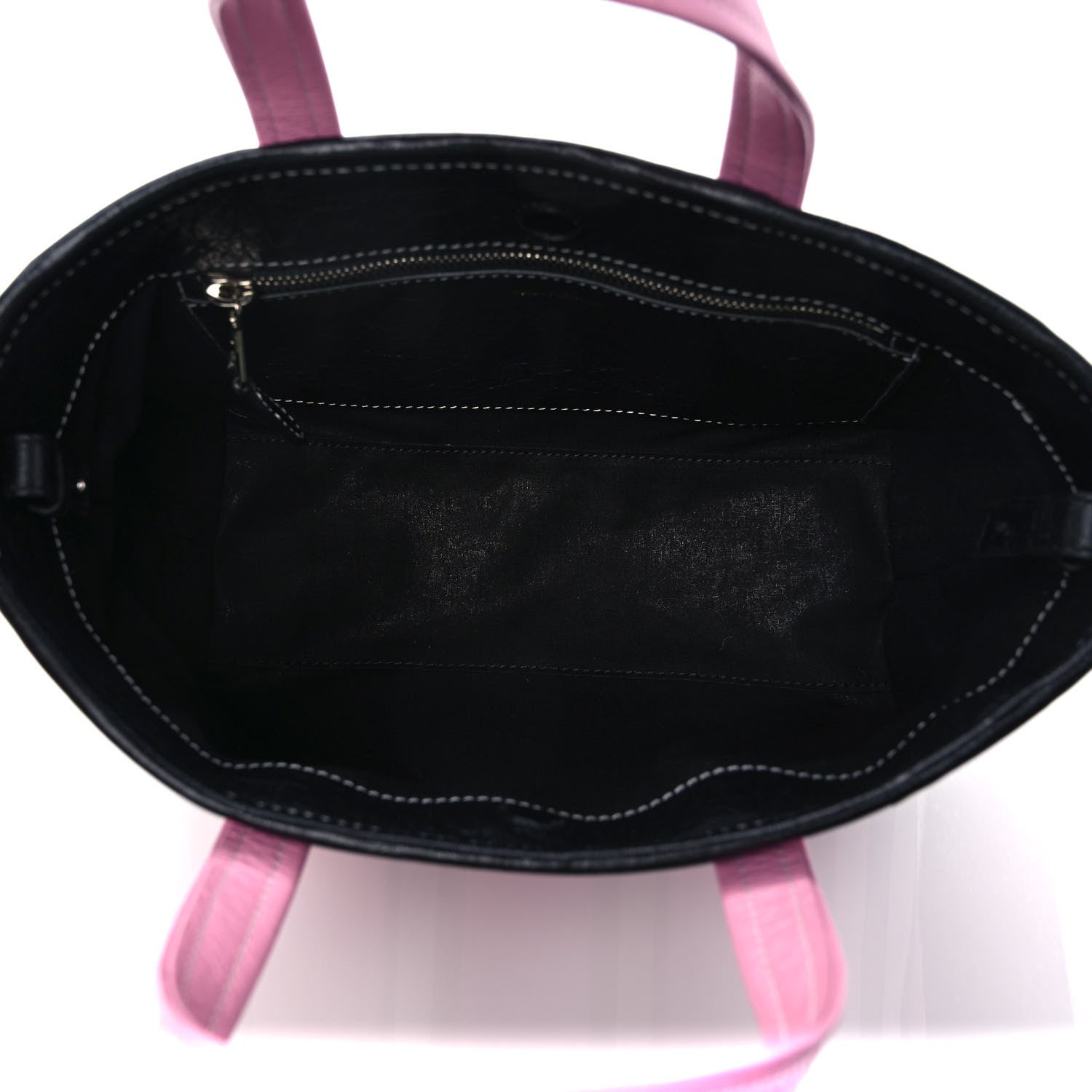 Balenciaga Agneau Arena Striped Small Barbes East West Shopper Candy Pink Black 5 of 9