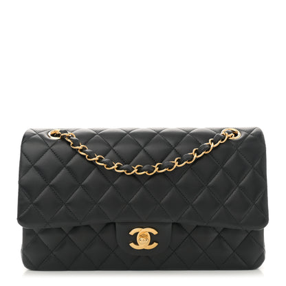 Chanel Lambskin Quilted Medium Double Flap Black 1 of 14