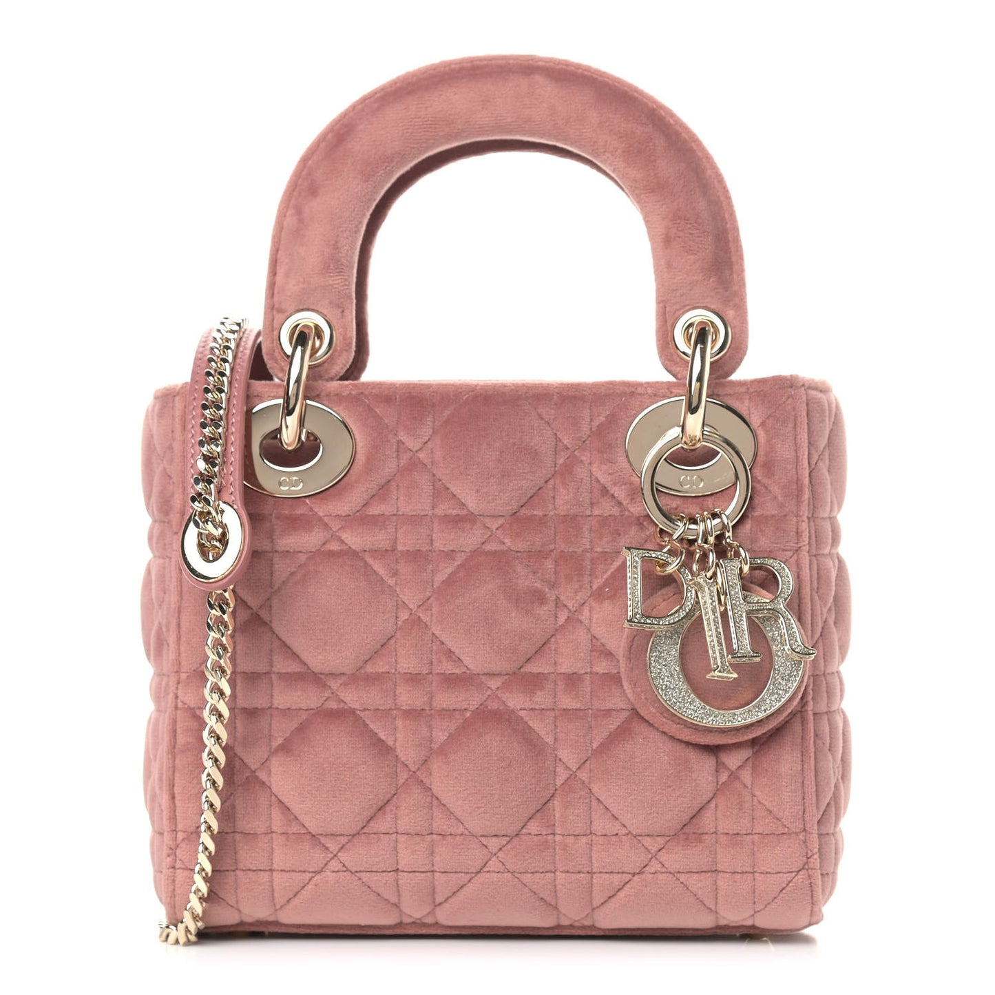Velvet Mini Lady Dior Pink
