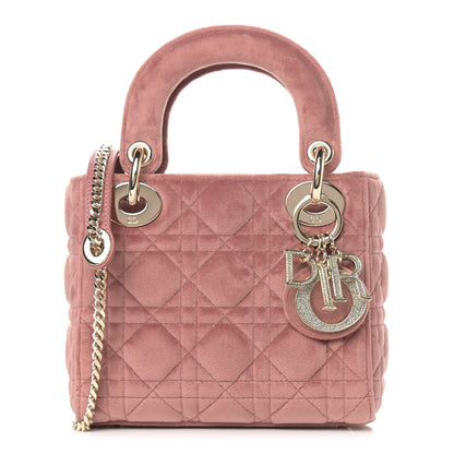 Christian Dior Velvet Mini Lady Dior Pink 1 of 9