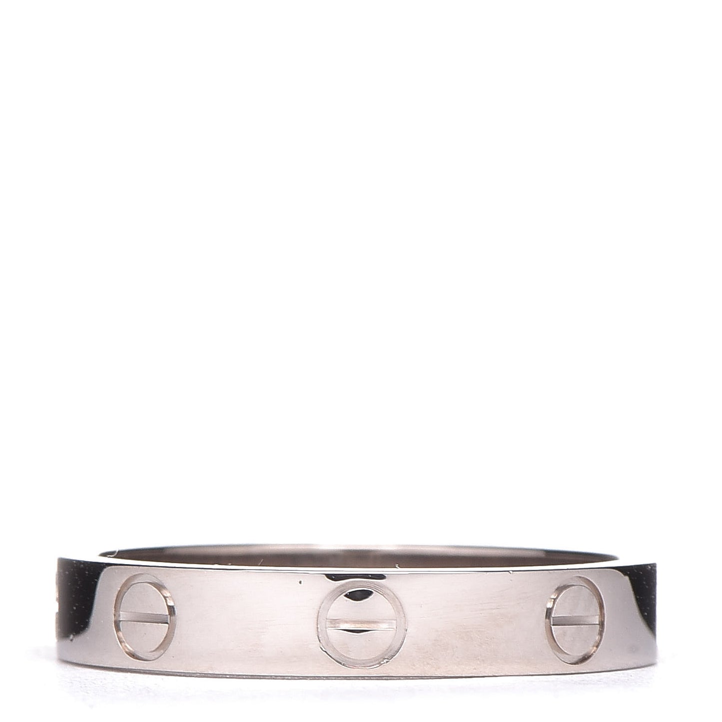 18K White Gold 3.5mm LOVE Wedding Band Ring 55 7.25