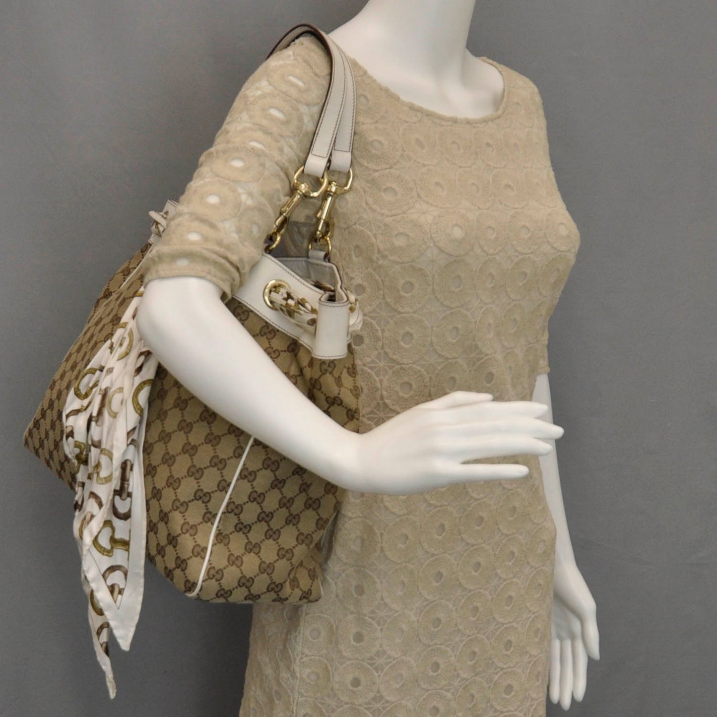 Monogram Positano Tote Ivory