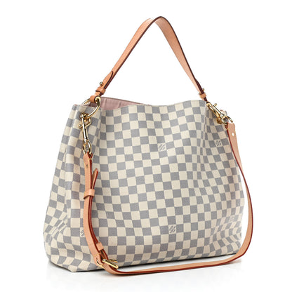 Louis Vuitton Damier Azur Graceful MM Rose Ballerine 2 of 11