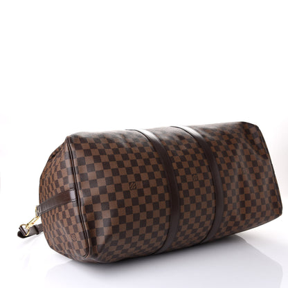Louis Vuitton Damier Ebene Keepall Bandouliere 55 3 of 10