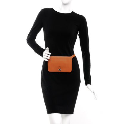 Hermes Togo Dogon Wallet Waist Pouch Potiron 2 of 8