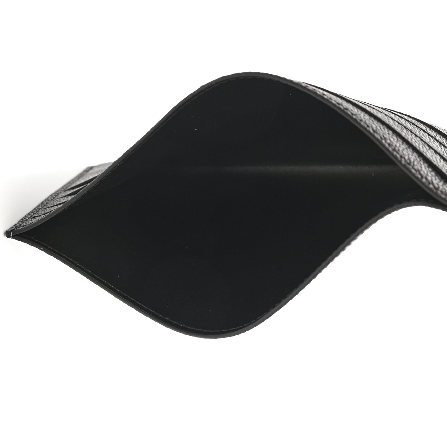 Calfskin Felicie Chain Wallet Card Holder Insert Black