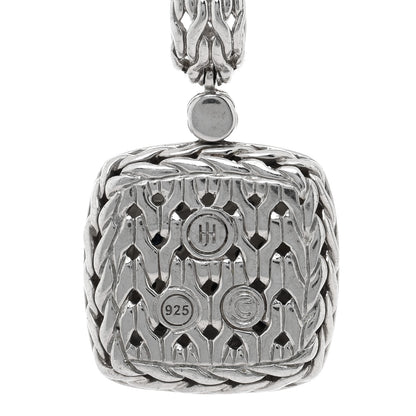 John Hardy Sterling Silver Black Sapphire Classic Chain Square Pendant 3 of 3