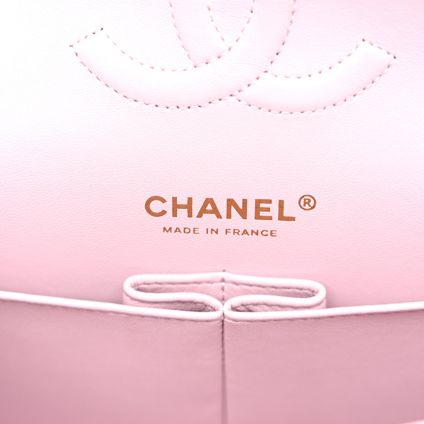 Caviar Quilted Medium Double Flap Light Pink