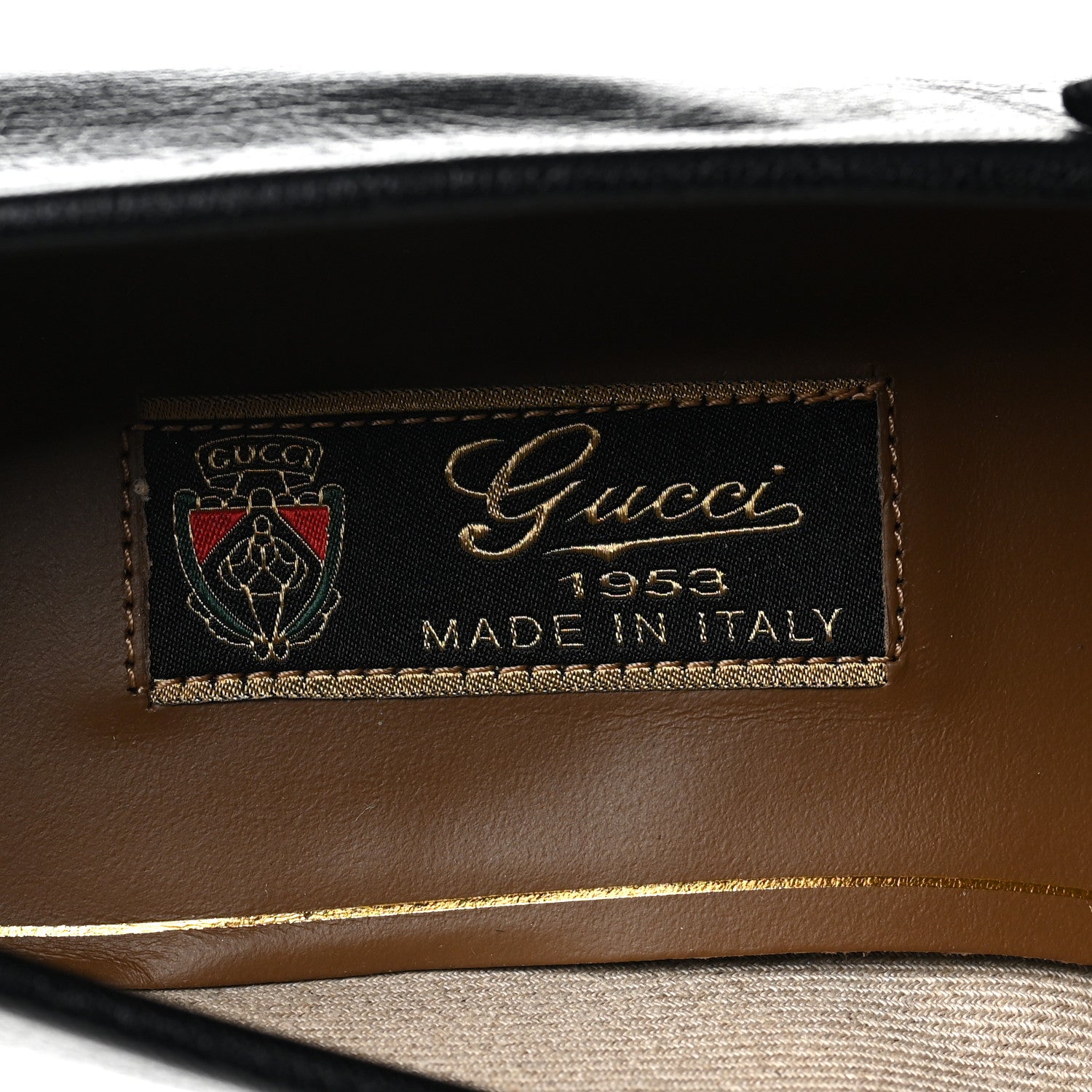 Gucci Calfskin Mens Bee Embroidered Roos Horsebit Loafers 7 Black 5 of 9