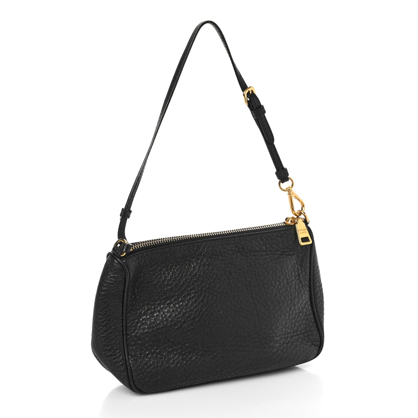 Vitello Daino Pochette Bag Black