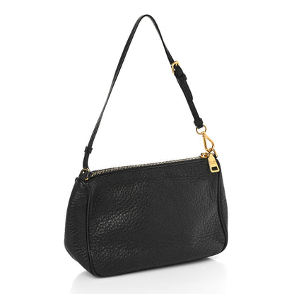 Prada Vitello Daino Pochette Bag Black 2 of 8